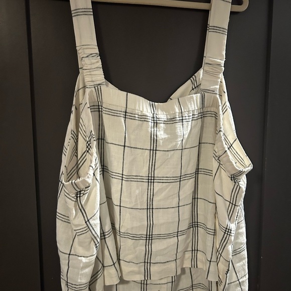 NWT Penningtons Penn Linen Blend Blouse | 5X | Plaid - Picture 4 of 4